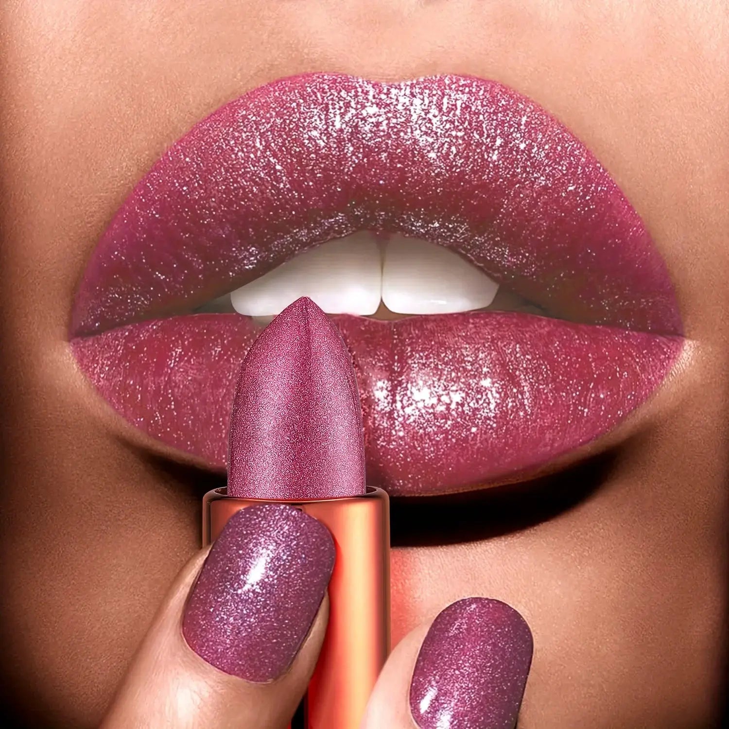 RoseGlow Rose Smoke Lipstick With Glossy Velvet Finish Waterproof Long Lasting Shine