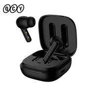 QCY T13 ANC wireless earphones in black with charging case