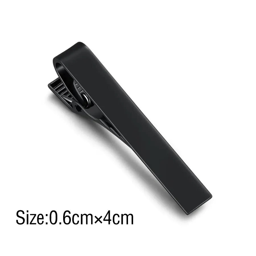 NobleMan Metal Tone Tie Clip Simple Bar Clasp Keeps Neckties Neat and Stylish for Men
