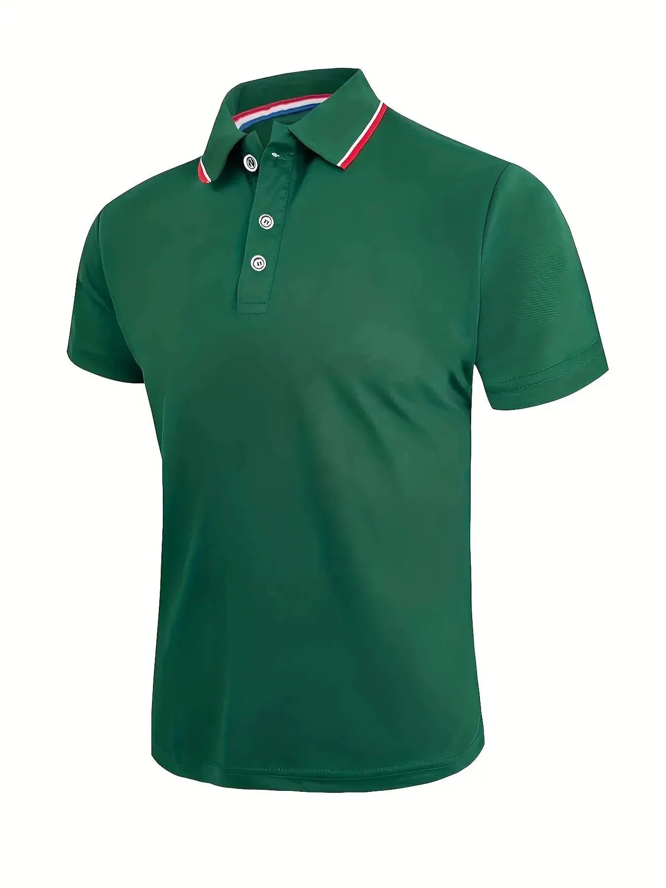2025 Hot Sale Mens Summer Casual Polo Shirt Breathable Comfortable Solid Color Short Sleeve Tee