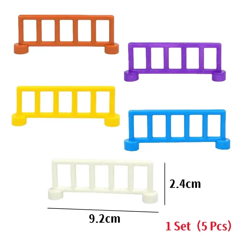 Big Building Blocks Duplo Compatible Large Brick Ferris Wheel Seesaw Slide Swing Educational Toy For Kids