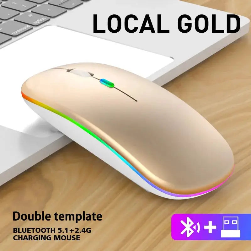 NovaPulse Wireless Gaming Mouse With 2.4GHz Bluetooth Rechargeable Quiet Ergonomic Backlit 1600 DPI For PC And Laptop
