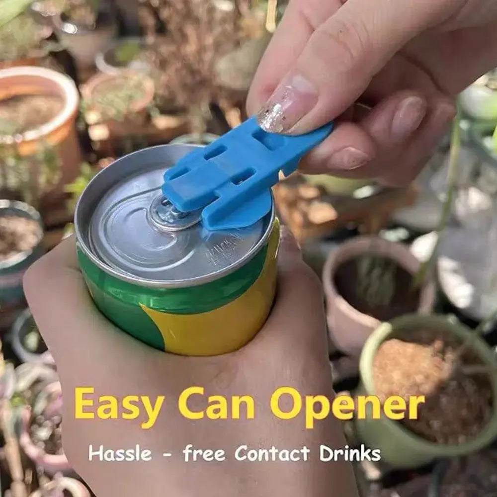 Multi Colored Beverage Can Opener And Protective Lid Set Fits Standard Cans For Parties Barbecues And Beach