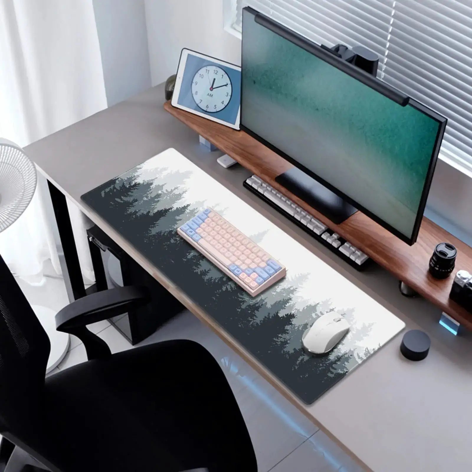 BLIKSEM Large Extended Gaming Desk Mouse Pad With Stitched Edges And Non Slip Rubber Base