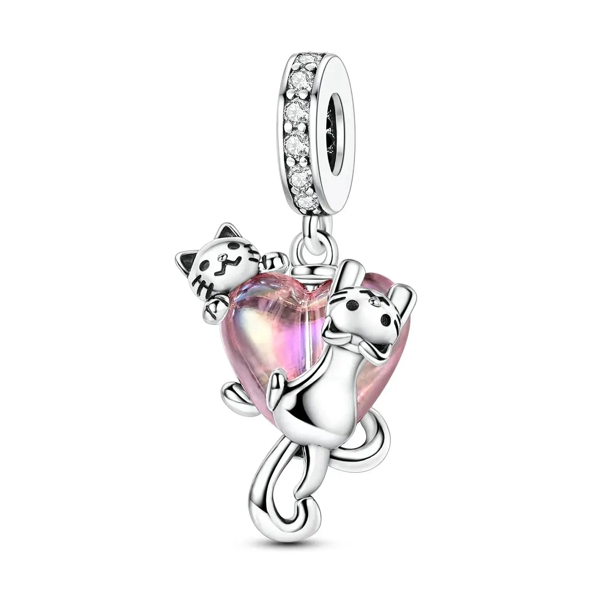 925 Silver Charm Openable Nesting Doll Rose Princess Dress Pendant for Bracelet DIY Fashion Jewelry