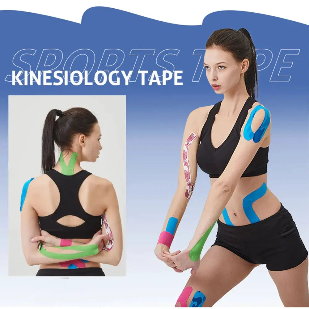 Kinesiology Tape Muscle Bandage For Sports Pain Relief Elastic Cotton Adhesive Strain Injury Knee Support
