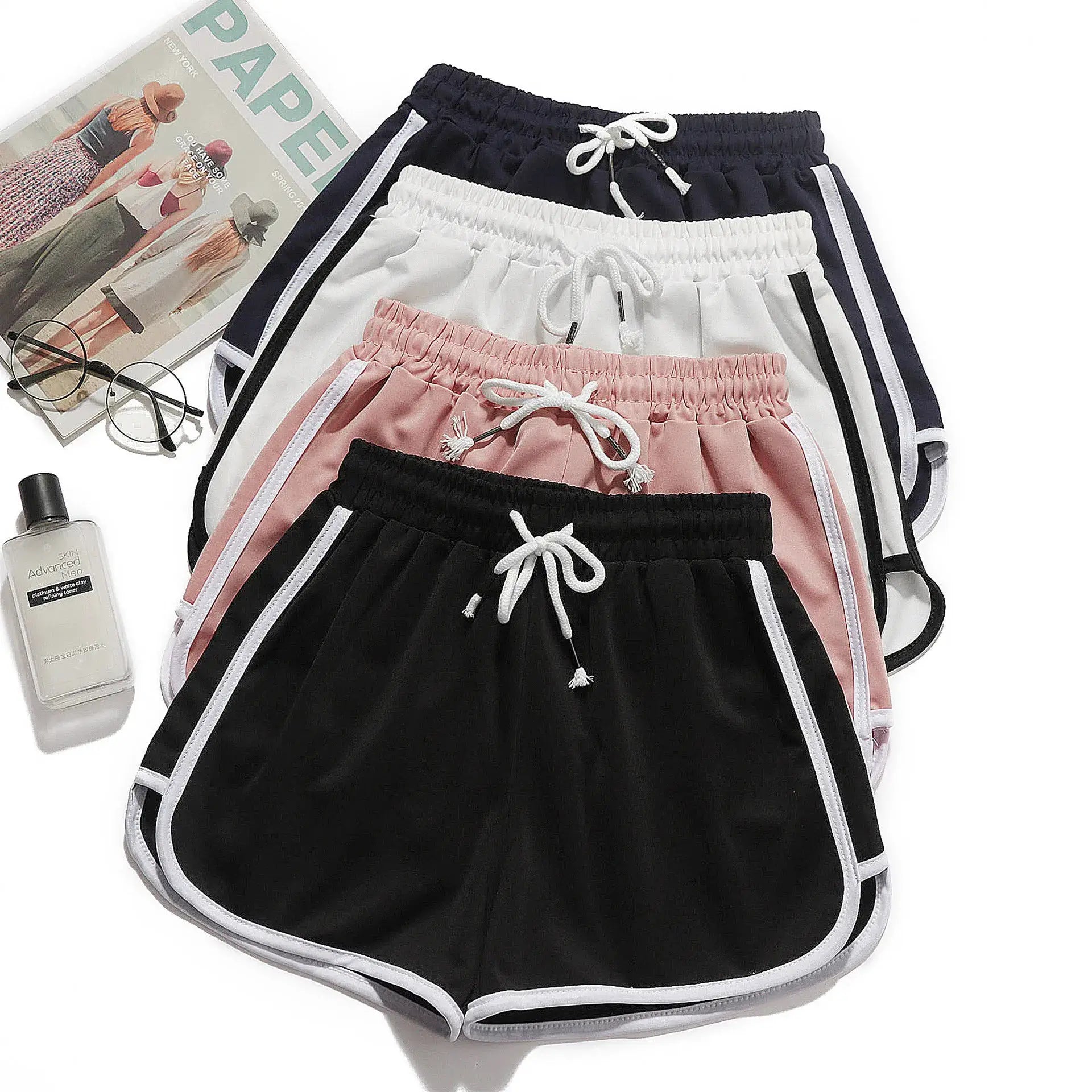 ZenFlex Women Yoga Shorts Mid Waist Breathable Lightweight Polyester For Summer Gym And Casual Wear