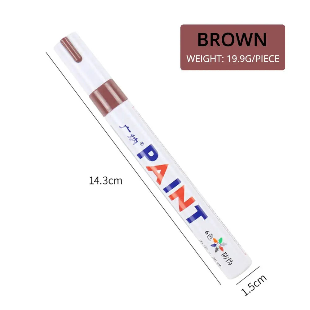 One Piece White Waterproof Tire Mark Pen For Auto Rubber Metal Permanent Paint Marker Graffiti Touch Up