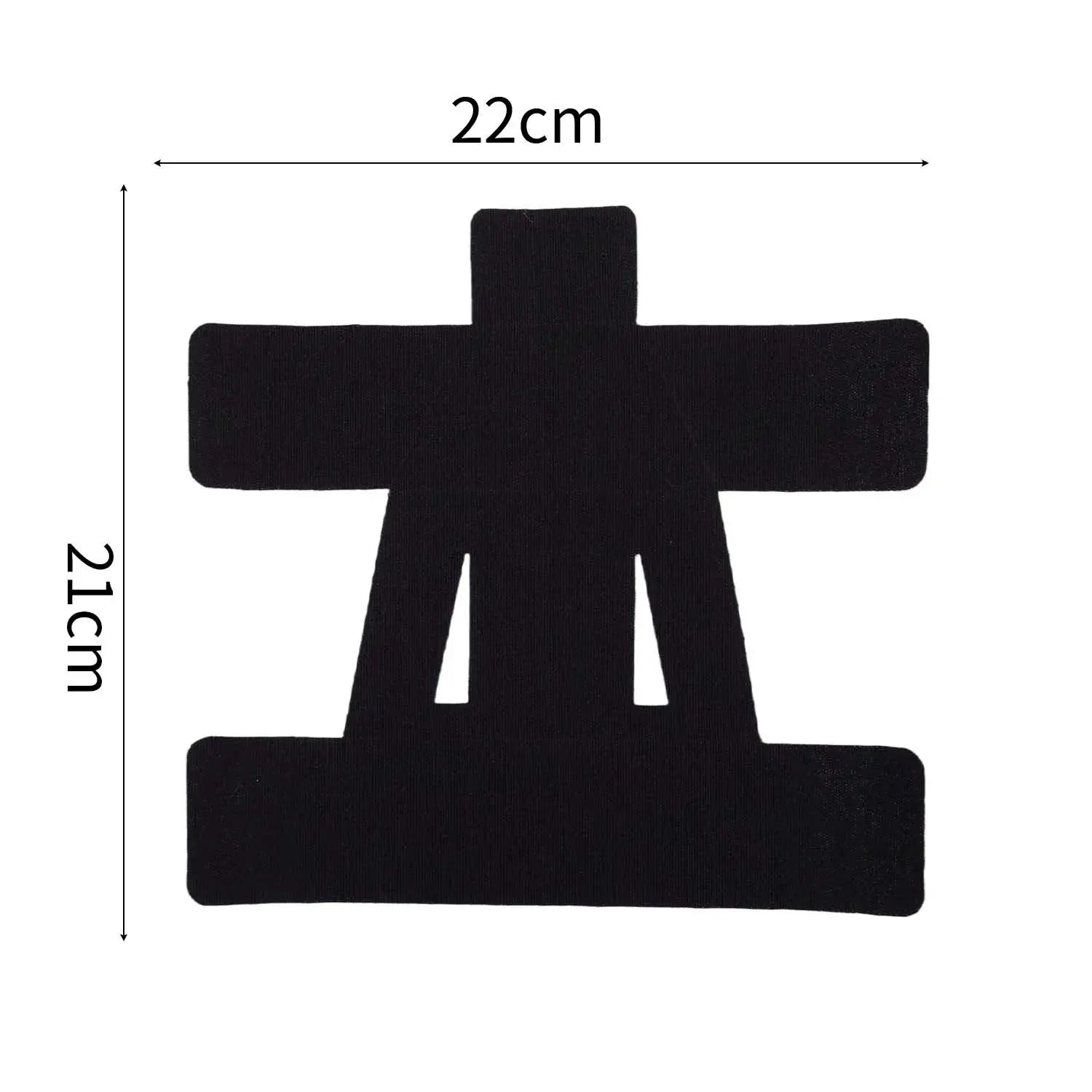 Kinesiology tape shoulder precut cross patch, black, waterproof and breathable by Simples Market