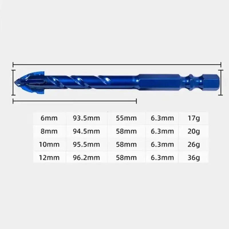 High Hardness Eccentric Drill Bit Glass Tile Ceramic Wood 6mm 8mm 10mm 12mm Precision Cutting Tool
