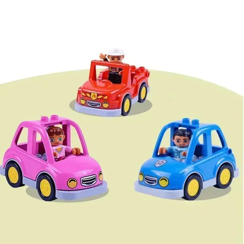 Big Building Blocks Accessories Compatible With Large Bricks Educational Toy Set For Kids Trucks Cars City Traffic
