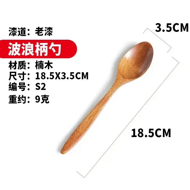Bamboo Wooden Spoon Kitchen Utensil For Cooking Stirring Serving Eco Friendly Dinner Soup Teaspoon