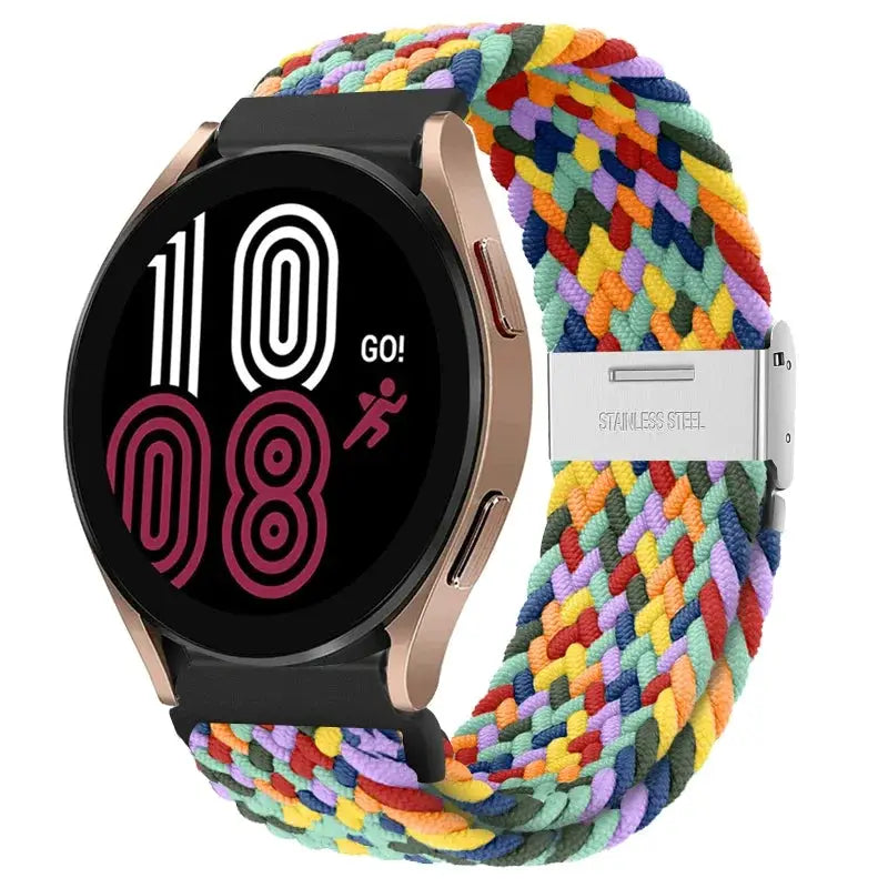20mm 22mm Nylon Band for Samsung Galaxy Watch 6 5 4 40/44mm 5Pro Active 2 Gear S3 Braided Elastic Bracelet for Huawei GT2/3 4Pro