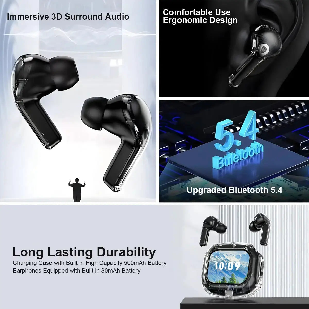 NovaSound Wireless Bluetooth Headphones RealTime Translation 144 Languages For Business Travel With Touch Control