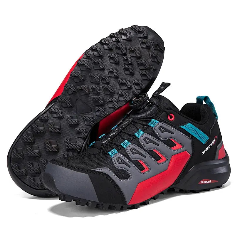 Mens Suede Leather Outdoor Hiking Shoes Wear Resistant Trekking Walking Hunting Tactical Sneakers