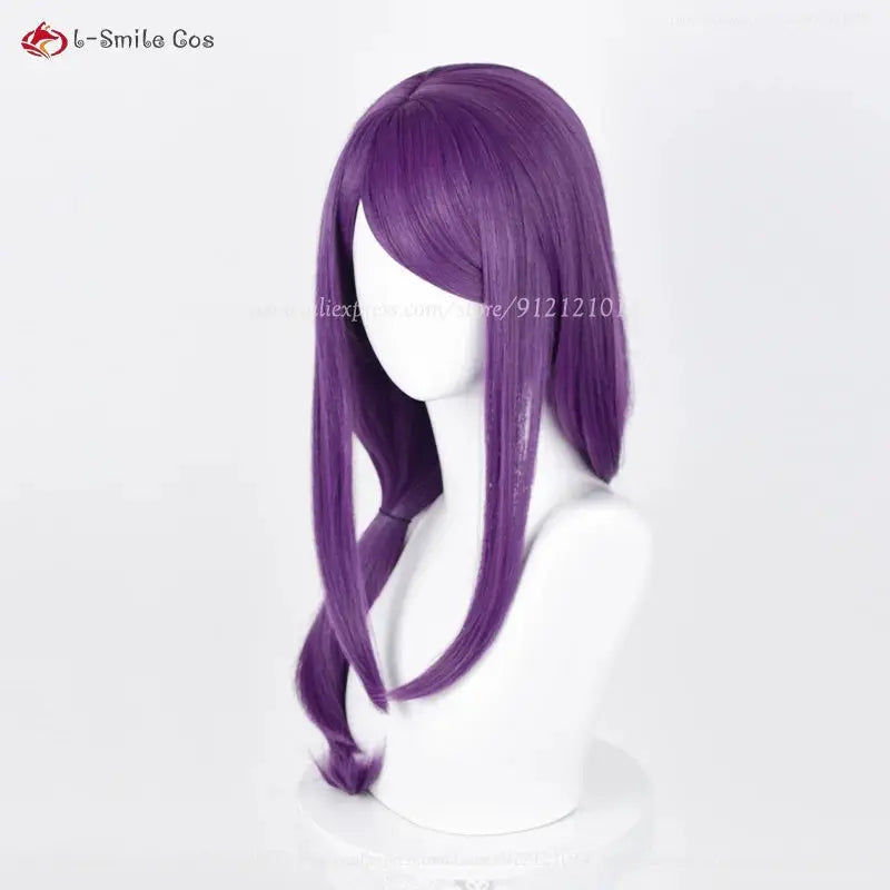 Kamishiro Rize cosplay wig, 70cm purple synthetic heat-resistant hair with wig cap