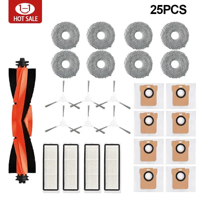 Xiaomi Robot Vacuum X20 Plus Dust Bag Mop Cloth Accessories Main Side Brush And HEPA Filter Replacement Parts