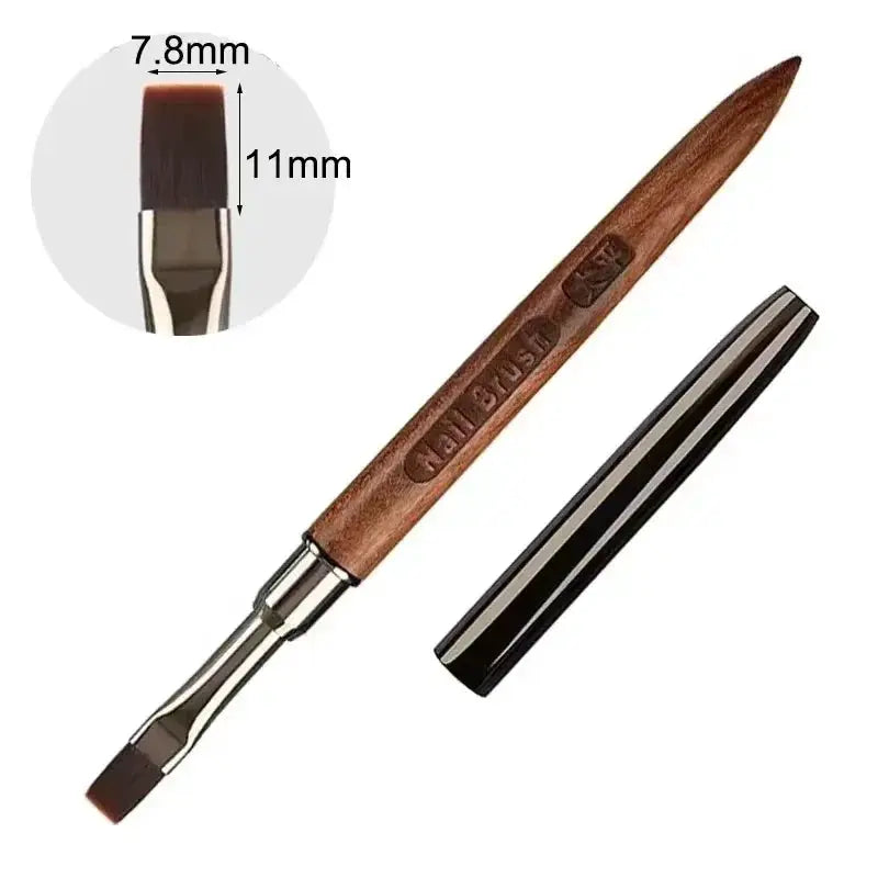 NailCraft Wood Gel Painting Brush For Gel Tip Extensions And Acrylic Builder With Precision Fine Bristles For Nail Art