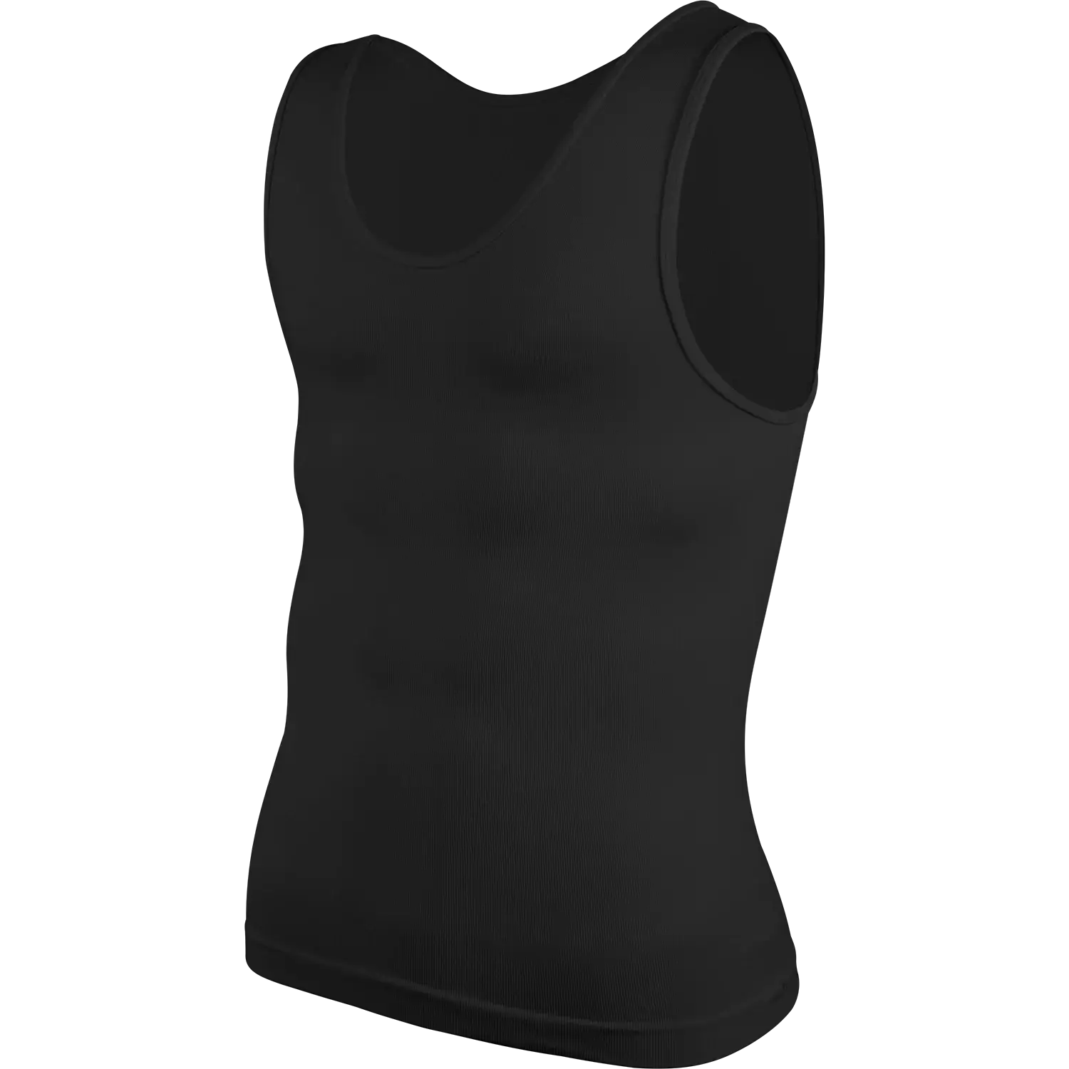 Men's black shapewear compression tank top for tummy control