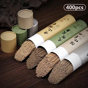 400Pcs Natural Sandalwood Incense Sticks For Home Blessing Ceremony Prayer Meditation Buddha Agarwood