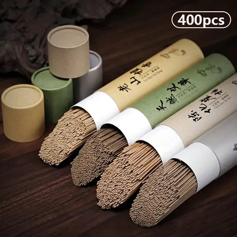 400Pcs Natural Sandalwood Incense Sticks For Home Blessing Ceremony Prayer Meditation Buddha Agarwood