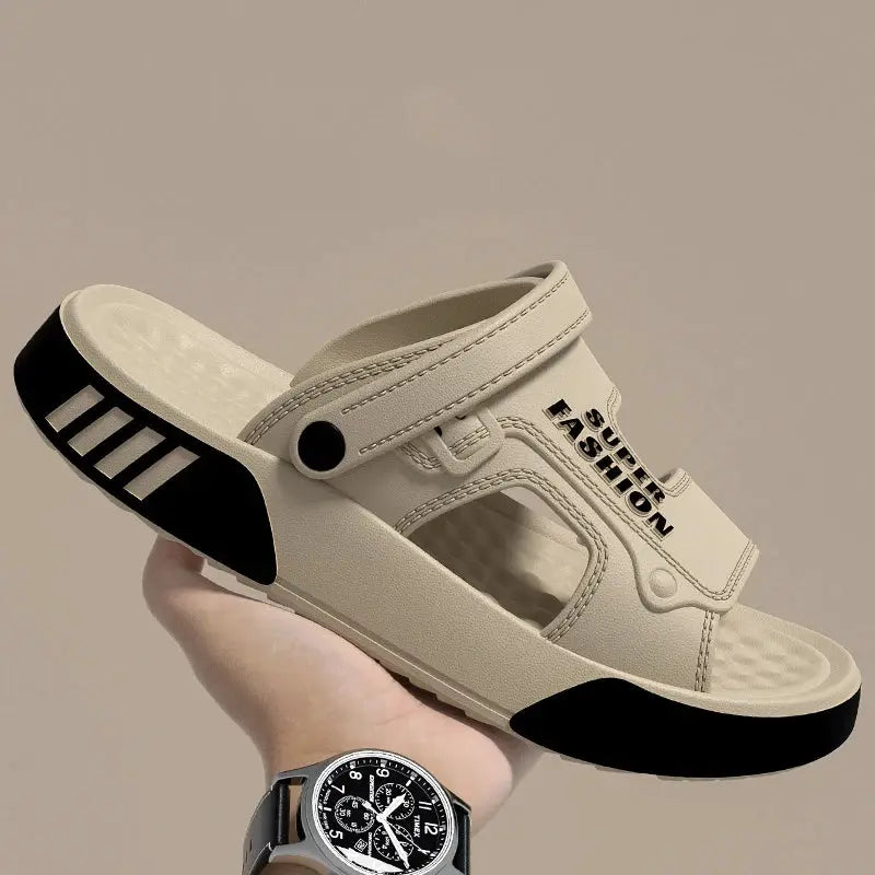 Men EVA Slides Platform Sandals Soft Sole Beach Shoes Indoor Outdoor Casual Home Slippers