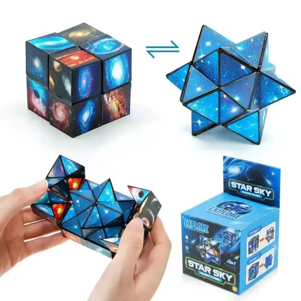 3D Educational Anti Stress Toy For Kids Transformable Starry Sky Theme Learning Plaything