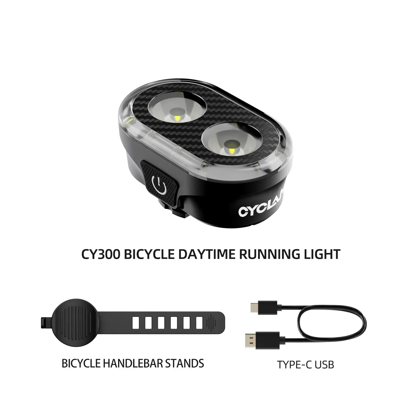 CYCLAMI CY300T Smart Brake Sensing Front And Rear Light Waterproof MTB And Road Bike Lighting Set