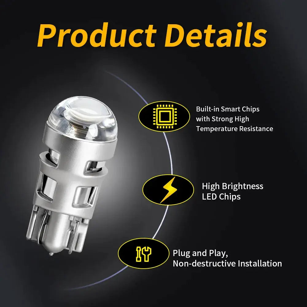 T10 W5W 168-LED LED bulb for 12V car license plate light and reading light, white, Simples Market