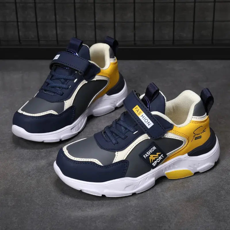 Autumn Winter Boys Sports Shoes Leather Upper Breathable Non Slip Versatile For Elementary School Students Ages 7 To 13