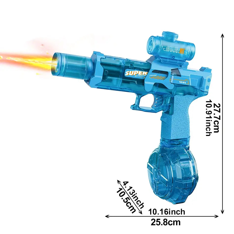 Huiqibao Electric Pulse Water Gun With Simulated Flame Sensor Light Fully Automatic Water Pistol For Outdoor Beach Fun