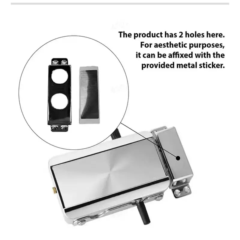 Tuya TTLock smart door lock with chrome finish and two-hole mounting plate