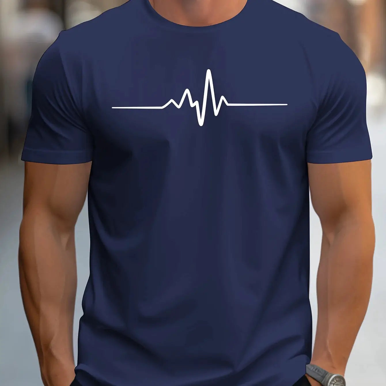 Men's 100 Percent Cotton Graphic Print Short Sleeve Round Neck T Shirt Summer Casual Top