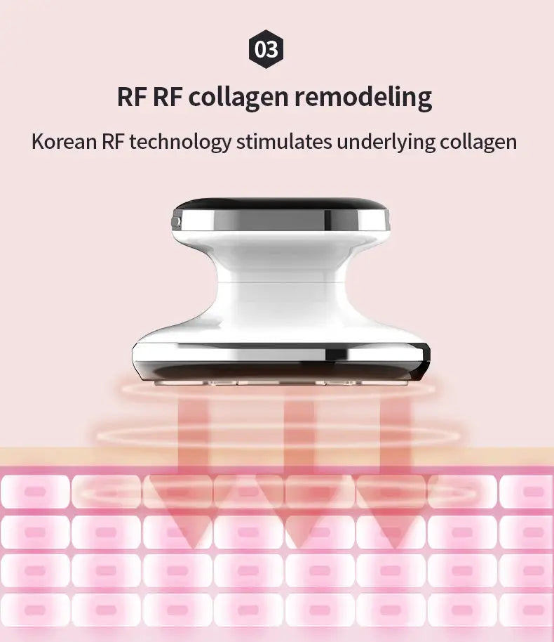 Simples Market 4-in-1 cellulite massager cordless white body sculpting machine for belly, waist, arms, legs, and butt.