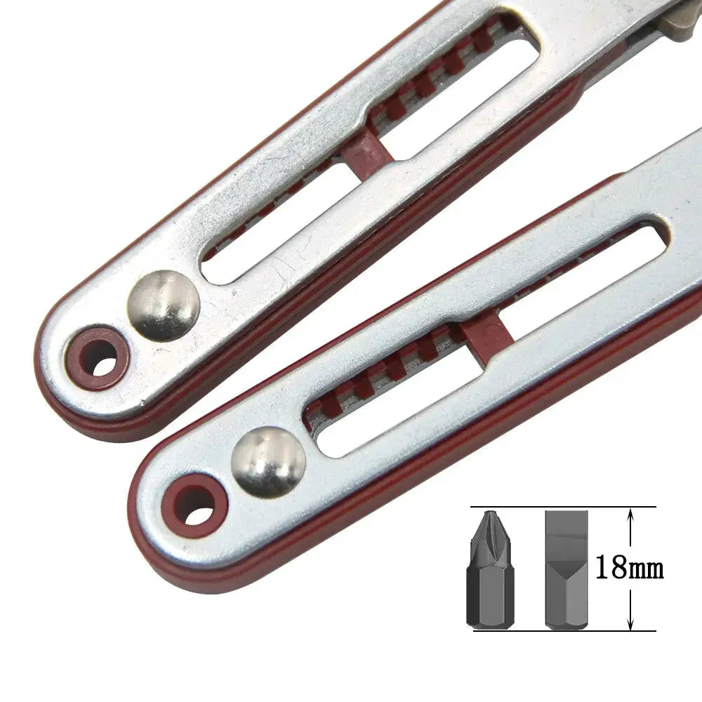 Multifunctional Bidirectional Ratchet Screwdriver Elbow With Interchangeable Heads For Flat Phillips Slotted And Cross