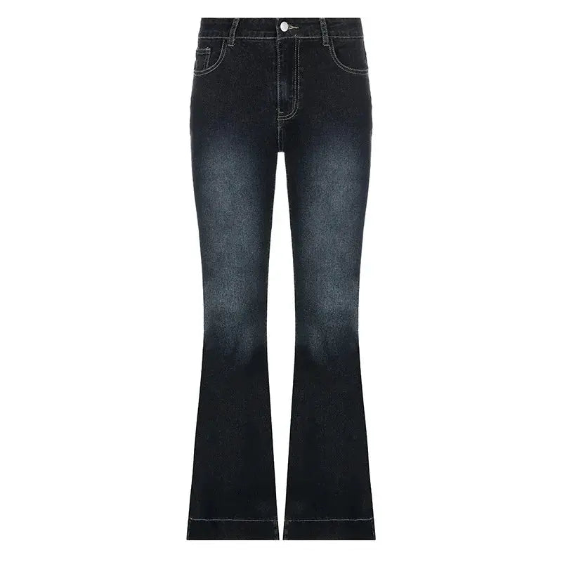 New Flare Jeans For Women Low Waist Denim Pants Y2K Korean Fashion