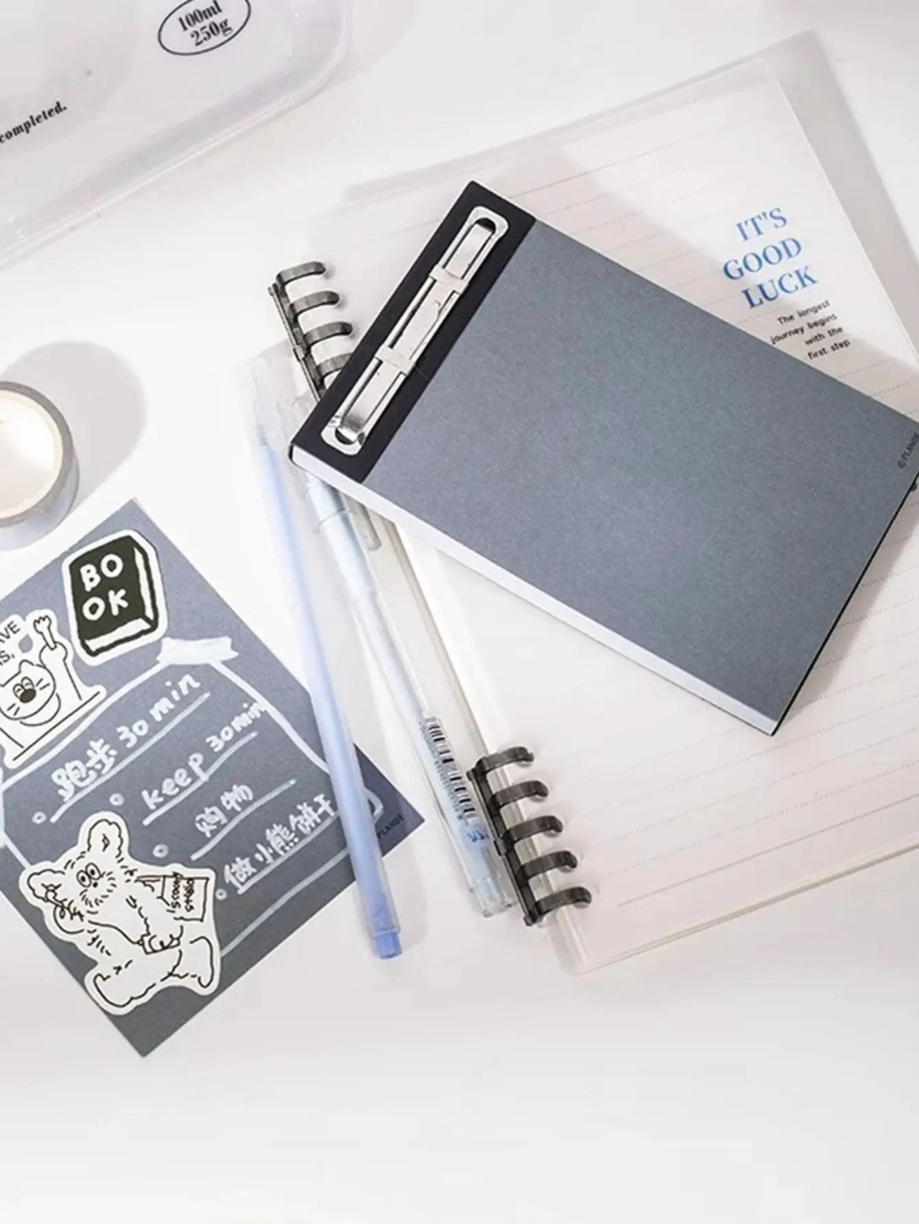 Blue pocket notebook, 75 sheets, non-adhesive memo pad by Simples Market