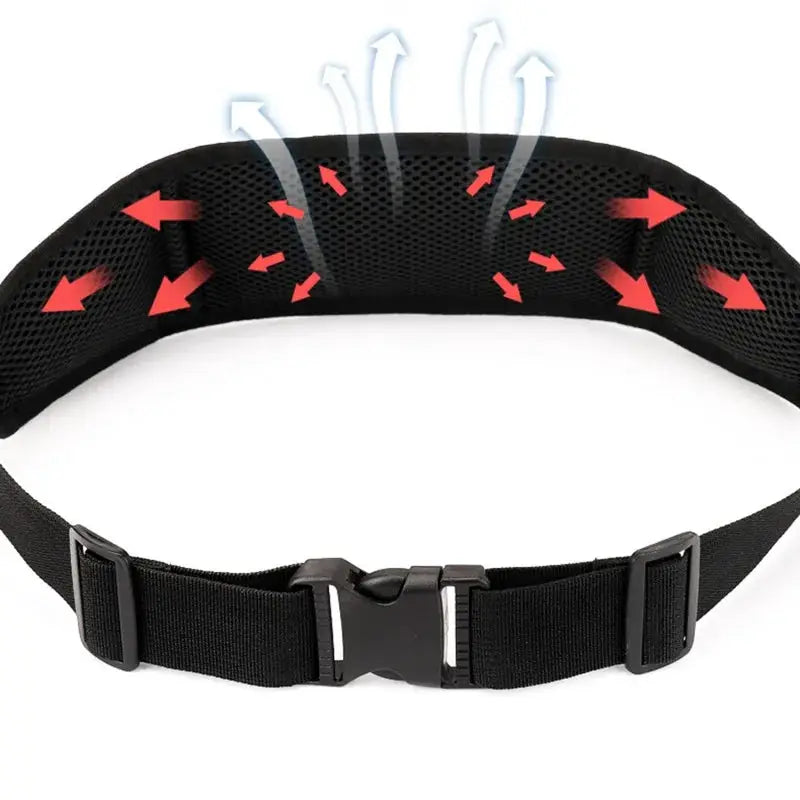 Simples Market 1PC fanny pack waist belt for running, black, lightweight and breathable phone pouch.