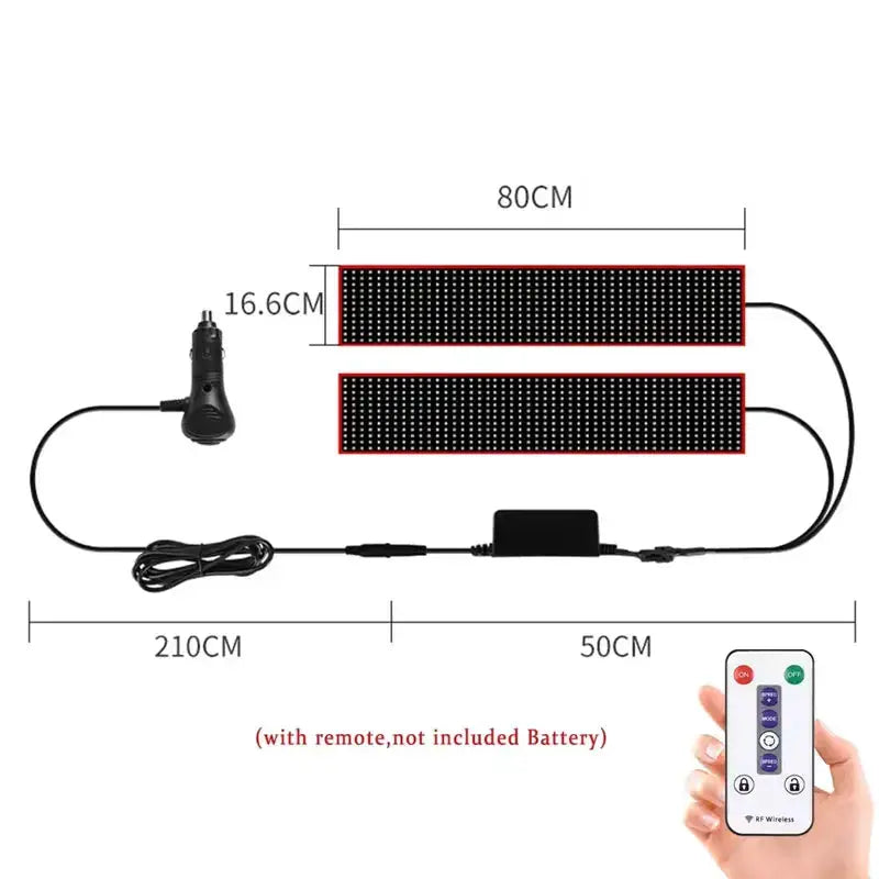 Truck Car Devil Eye LED Pixel Panel Light Remote Control 12V 24V