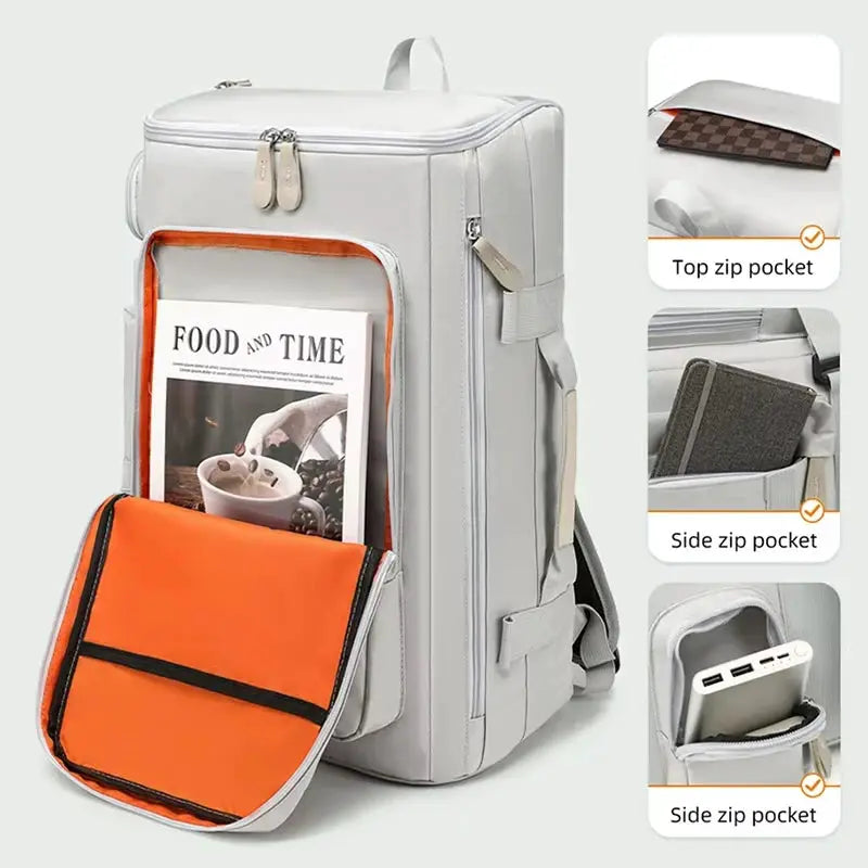 ApexGear Large Capacity Fitness And Travel Backpack With Wet Dry Separation Three Layer Design For Outdoor Sports