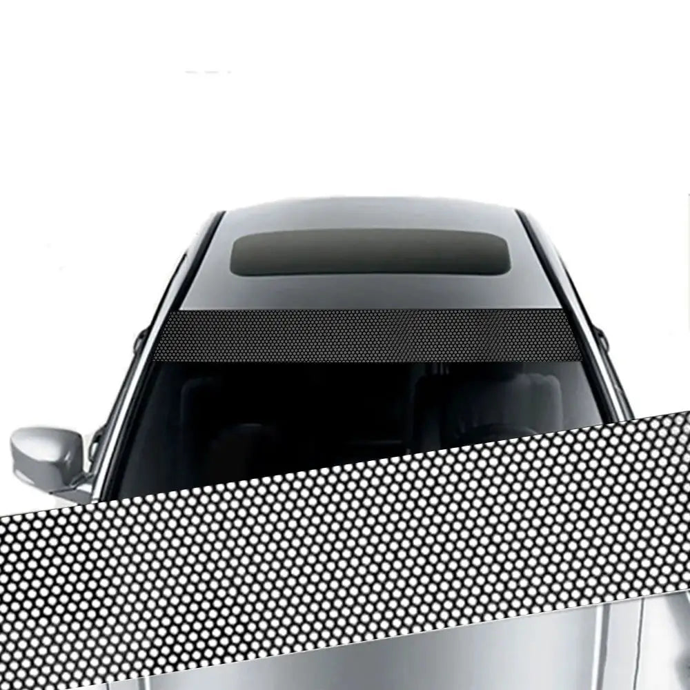 3D Carbon Fiber Vinyl Car Sunshade Stickers Universal Fit Front Windshield And Rear Window Decorative Decals