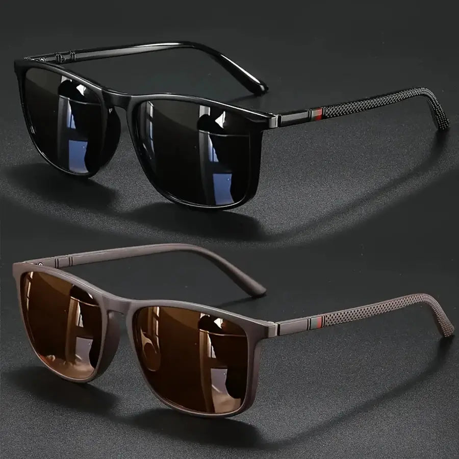 LuxCycle Square Vintage Polarized Cycling Sunglasses UV400 Protection For Men And Women