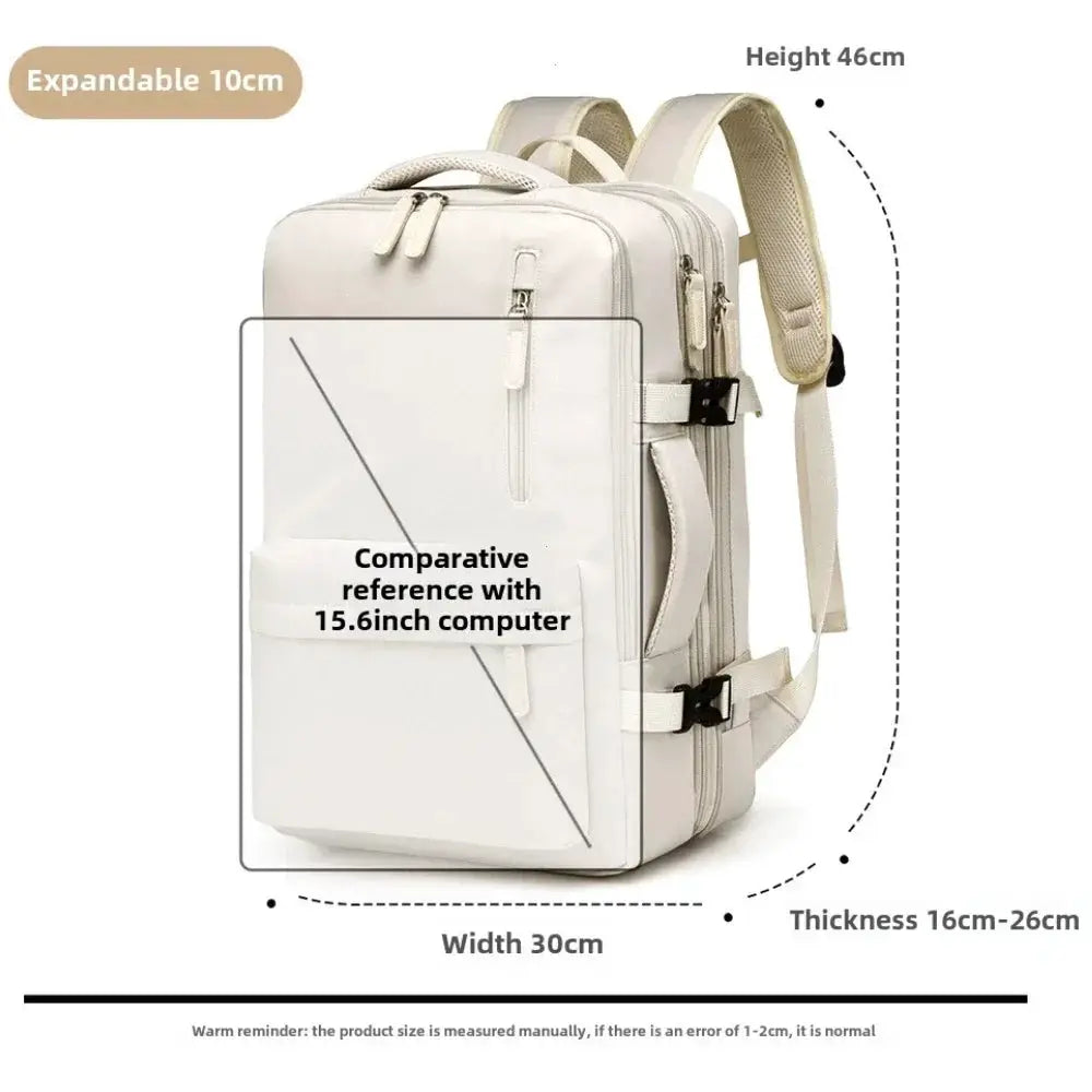 GlobeCarry Airplane Cabin Backpack 40x30x20 Durable Oxford Fabric Padded Laptop Compartment Meets Airline Cabin Size