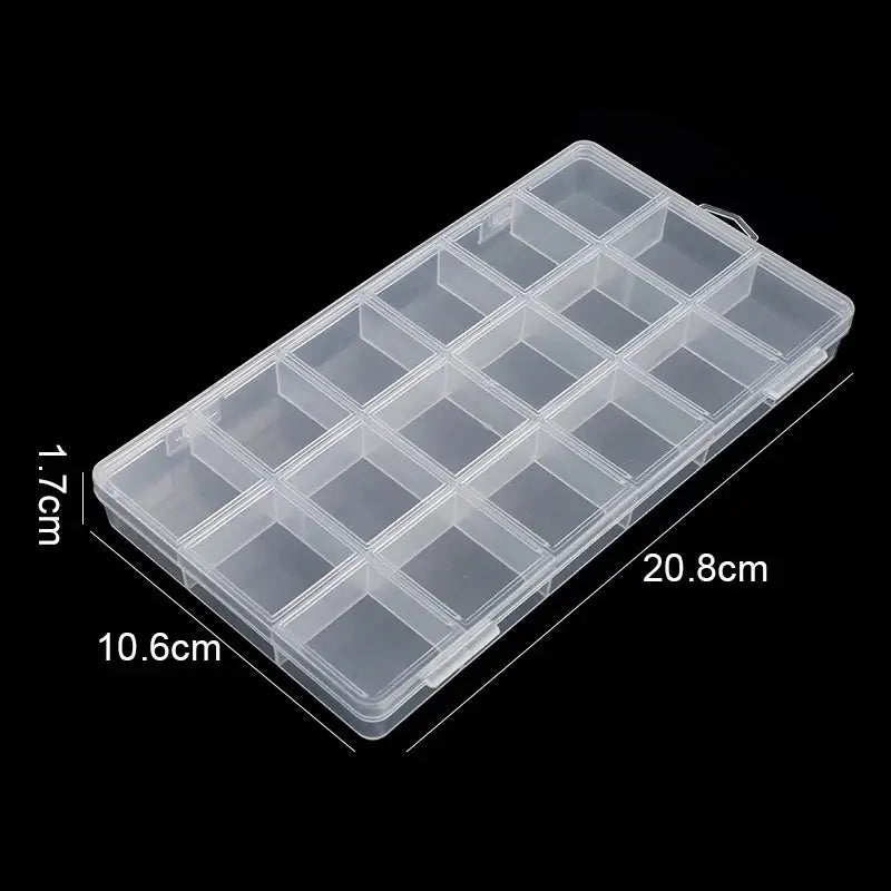Transparent Storage Container Jewelry Box Clear Plastic Organizer For Beads And Earring Display Case