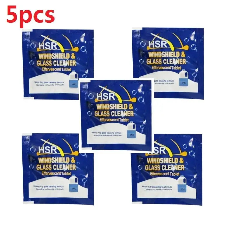 Simples Market HSR windshield & glass cleaner effervescent tablets, 5 blue sachets for car glass