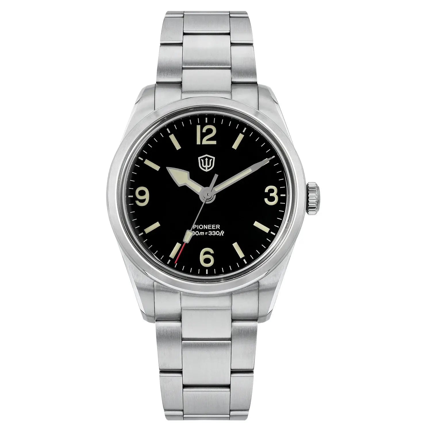 Watchdives WD1960S V2 stainless steel wristwatch with black dial