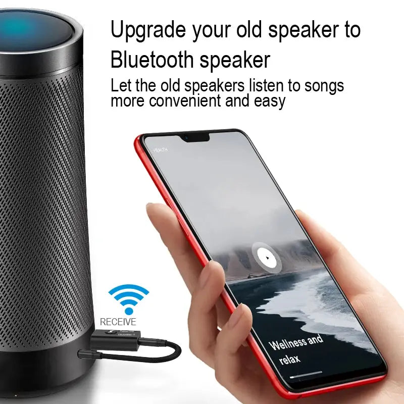 Bluetooth 5.0 Transmitter And Receiver Dongle 3.5mm AUX RCA USB Wireless Adapter For TV Car PC Speaker Headphones