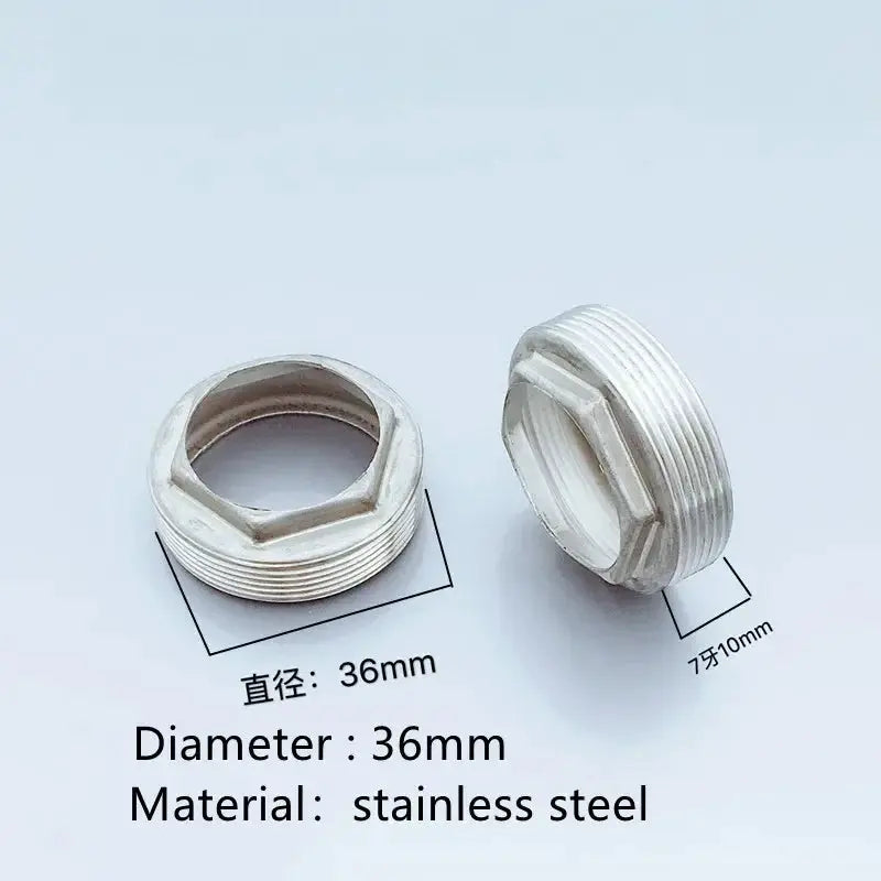 Simples Market stainless steel faucet cap covers, 2 pcs, 36mm diameter