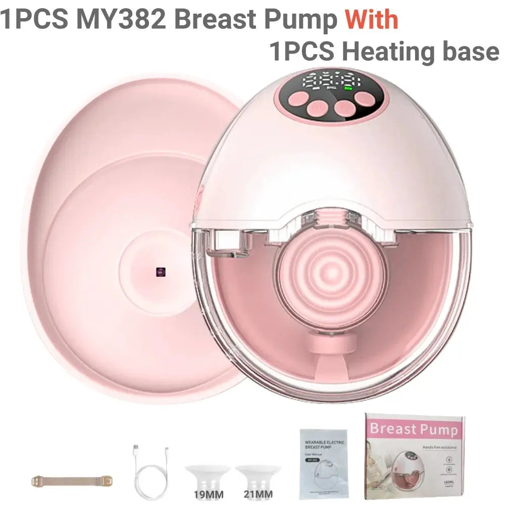 Wearable Electric Breast Pump Handsfree BPA Free With Heating And UV Sterilize Lid Optional Wireless Upgrade