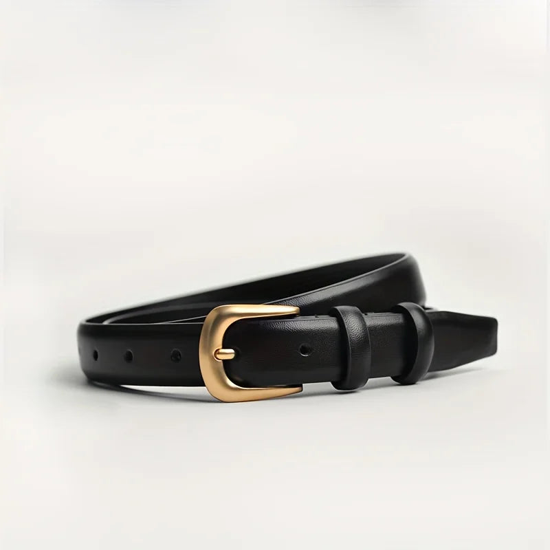 LuxeLine Ladies Fashion Belt Decorative Black Belt For Daily Wear And Jeans Pairing